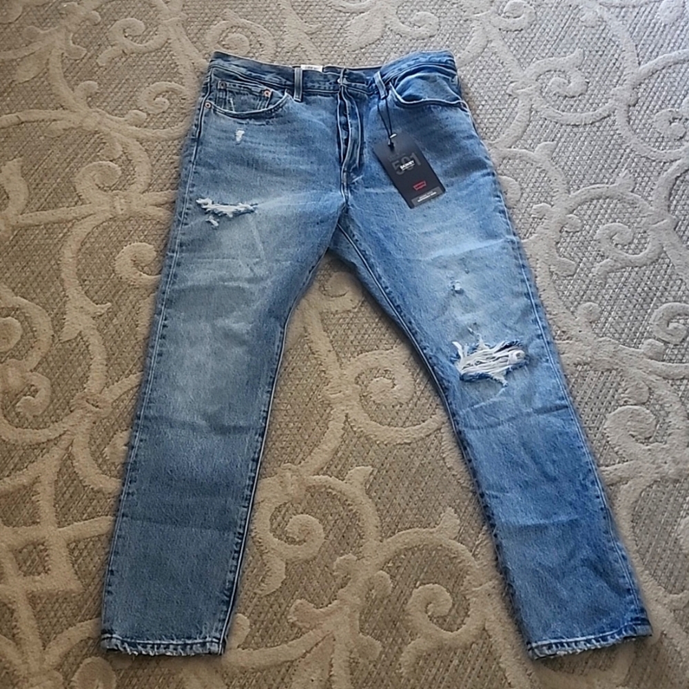 Levi's 501 skinny button fly jeans